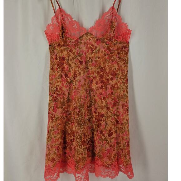 VICTORIA'S SECRET FLORAL CAMISOLE SLIP DRESS – SIZE XS – LACE TRIM – VINTAGE - Picture 2 of 13